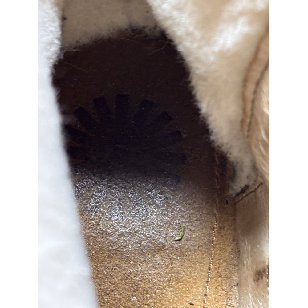 Ugg Neevah 1004177 Brown Leather Shearling Lined Ankle Boots Womens Size 9 - Picture 6 of 6